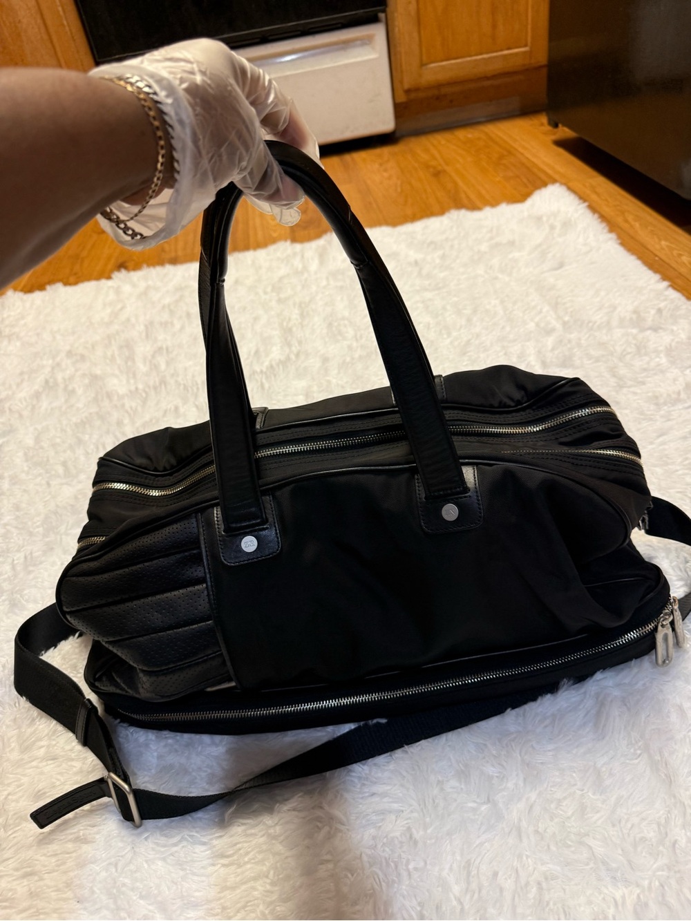 Zegna Sport black travel/office/leisure bag